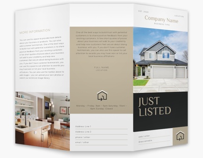 Design Preview for Design Gallery: Real Estate Agents Custom Brochures, 8.5" x 11" Tri-fold