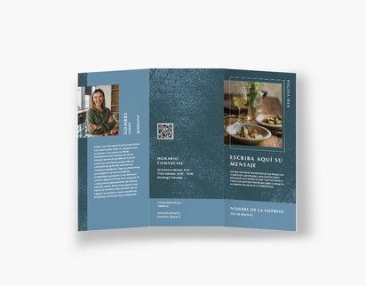 Vista previa del diseño de Galería de diseños de folletos plegados para productos gourmet y delicatessen, Tríptico DL (99 x 210 mm)