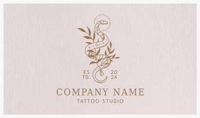 Design Preview for Design Gallery: Tattoo & Body Piercing Natural Textured Business Cards