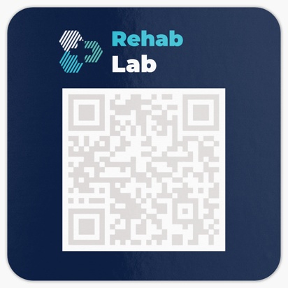 A physical therapy sports white blue design for QR Code