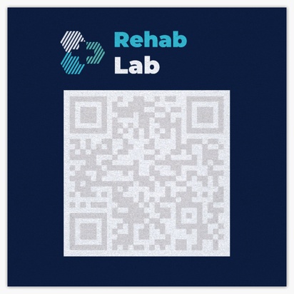 A physical therapy sports white blue design for QR Code