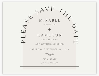 A save the date minimal gray design