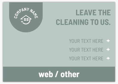 Design Preview for Design Gallery: Cleaning Services Plastic Signs, A3 (297 x 420mm)
