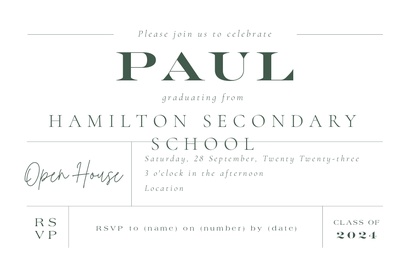Design Preview for Templates for Traditional & Classic Invitations and Announcements , Flat 11.7 x 18.2 cm