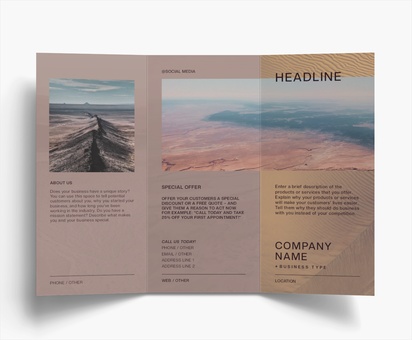 Design Preview for Design Gallery: Art galleries Flyers & Leaflets, Tri-fold DL (99 x 210 mm)