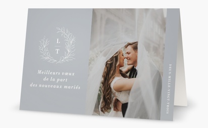 Aperçu du graphisme pour Galerie de modèles : Cartes de vœux pour Jeunes mariés, 18.2 x 11.7 cm  Pliées