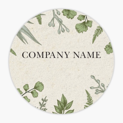 Design Preview for Design Gallery: Florals & Greenery Product & Packaging Labels, Circle 1.5"  3.8 x 3.8 cm 