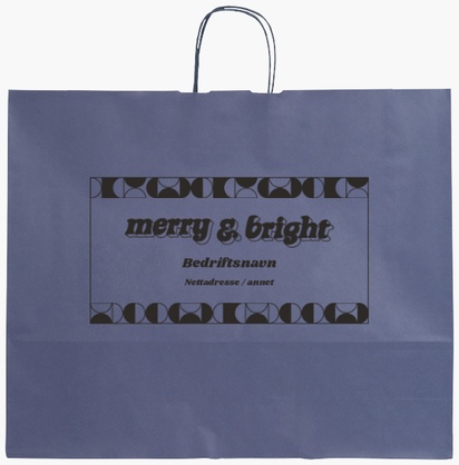 Forhåndsvisning av design for Julefargede papirposer med logo, XL (54 x 14 x 45 cm)