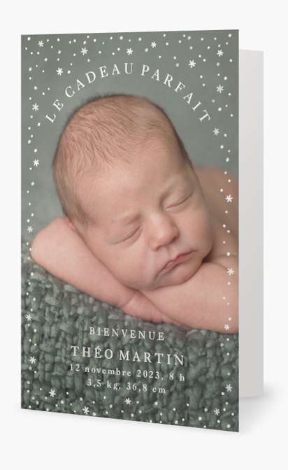Aperçu du graphisme pour Galerie de modèles : carte de vœux pour nouveau-né, 18.2 x 11.7 cm  Pliées