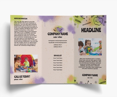 Design Preview for Design Gallery: Education & Child Care Flyers & Leaflets, Tri-fold DL (99 x 210 mm)