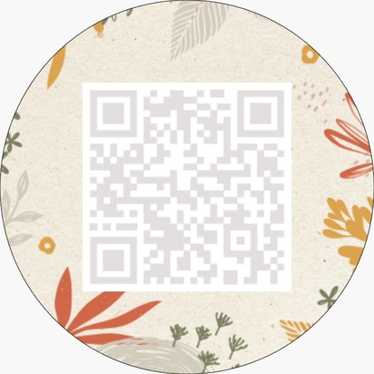 Vista previa del diseño de Galería de diseños de pegatinas en hojas para flores y follajes, 3,8 x 3,8 cm Circular