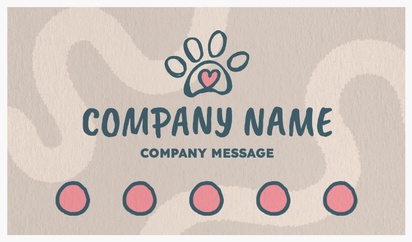 Design Preview for Design Gallery: Pet Training Natural Textured Business Cards