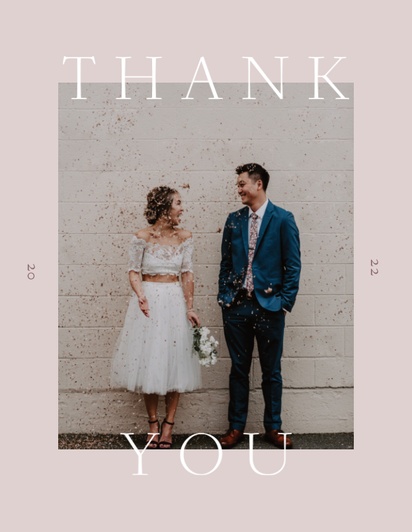 Förhandsgranskning av design för Designgalleri: Bröllop Tackkort, Enkelt