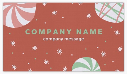 Design Preview for Holiday Linen Business Cards Templates, Standard (3.5" x 2")
