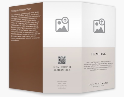 A minimal modern white brown design for Art & Entertainment with 2 uploads
