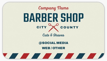 Design Preview for Design Gallery: Barbers Product Labels on Sheets, Rounded Rectangle 8.7 x 4.9 cm