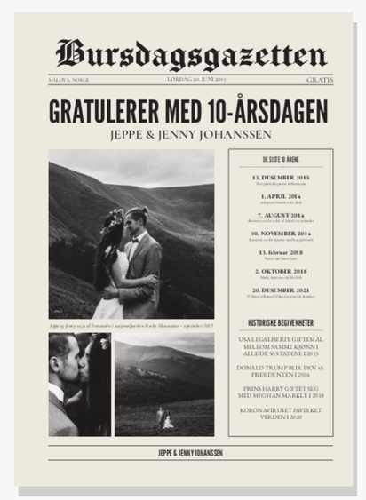 Forhåndsvisning av design for Designgalleri: Bryllup Trykk på lerret, 50 x 70 cm Loddrett
