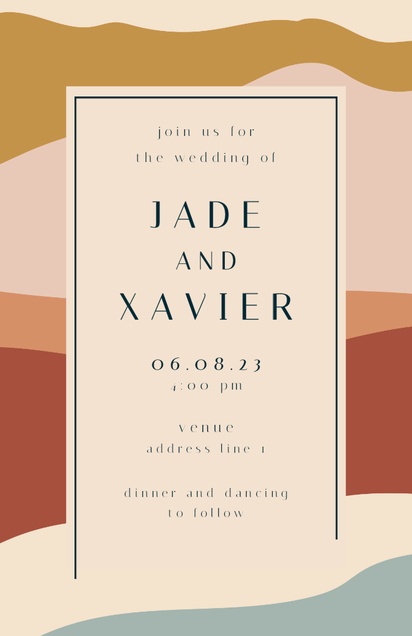 Design Preview for Templates for Patterns & Textures Wedding Invitations , Flat 11.7 x 18.2 cm