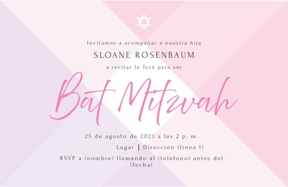 Un geométrico tartán rosa diseño rosa blanco para Bar y Bat Mitzvá