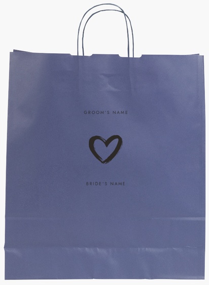 Design Preview for Design Gallery: Typographical Single-Colour Paper Bags, L (36 x 12 x 41 cm)