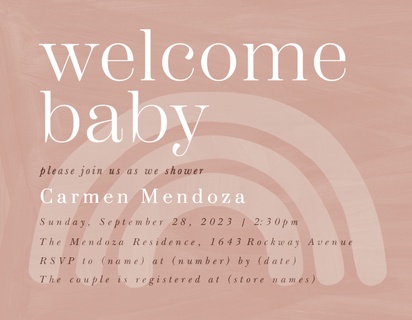 Design Preview for Design Gallery: Retro Baby Shower Invitations, 5.5" x 4"