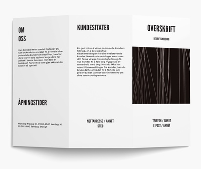 Forhåndsvisning av design for Designgalleri: Konservativ Menyer, 3-fløyet