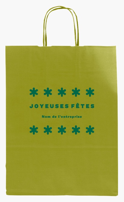 Aperçu du graphisme pour Galerie de modèles : sacs en papier impression monochrome pour traditionnel & classique, M (26 x 11 x 34.5 cm)