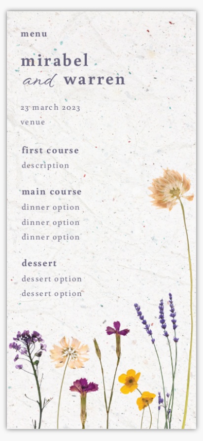 Design Preview for Design Gallery: Floral Dinner Menus