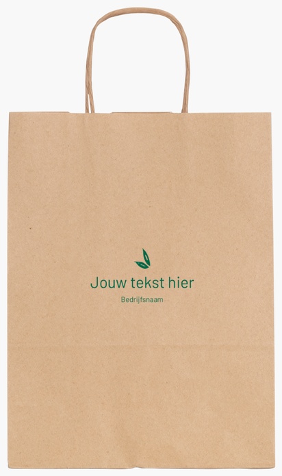 Voorvertoning ontwerp voor Ontwerpgalerij: Afhaalservice Effen kleur papieren tassen, S (22 x 10 x 29 cm)