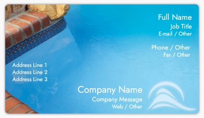 Design Preview for Design Gallery: Pool & Spa Care Business Card Stickers