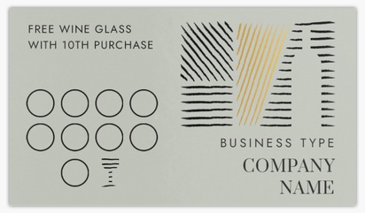 A wine shop loyalty card gray design for Loyalty Cards