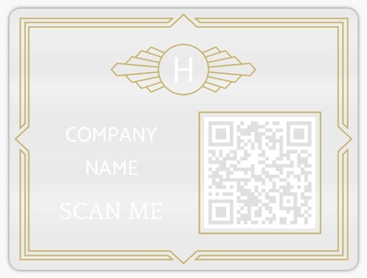Design Preview for QR Code Stickers (Reusable), 3" x 4" Rounded Rectangle Horizontal