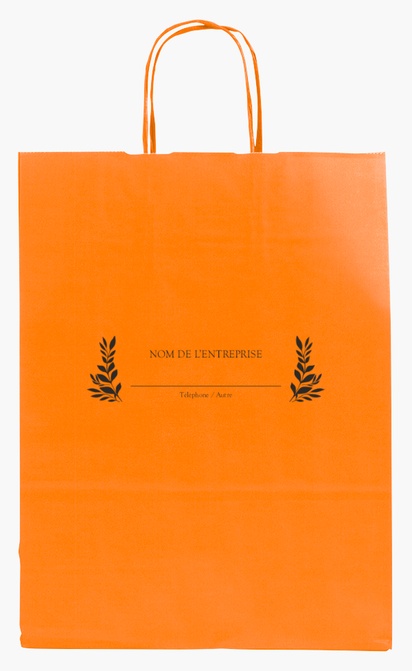 Aperçu du graphisme pour Galerie de modèles : sacs en papier impression monochrome pour fleurs et verdure, M (26 x 11 x 34.5 cm)