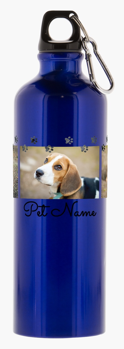 Design Preview for Design Gallery: Animals Aluminum Water Bottle with Carabiner – 26 oz.