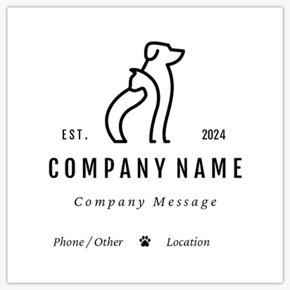 Design Preview for Design Gallery: Animals & Pet Care Standard Business Cards, Square (65 x 65 mm)