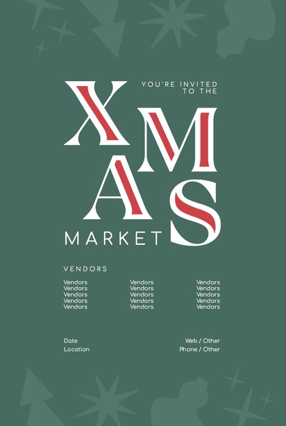 A market typography gray design for Holiday