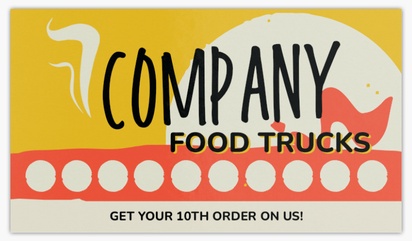 A food truck festival food cream orange design for Loyalty Cards