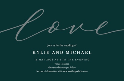 Design Preview for Design Gallery: Elegant Wedding Invitations, Flat 11.7 x 18.2 cm