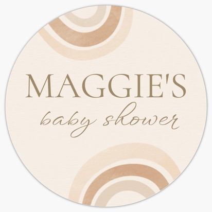 A baby baby shower white cream design for Modern & Simple