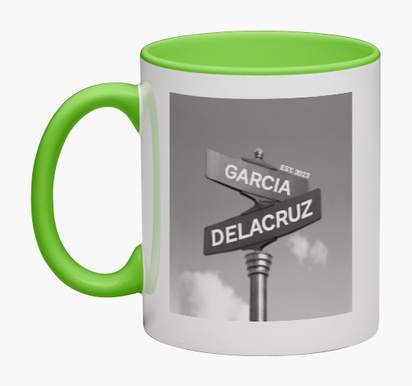 Design Preview for Design Gallery: Wedding Personalised Mugs, Wrap-around