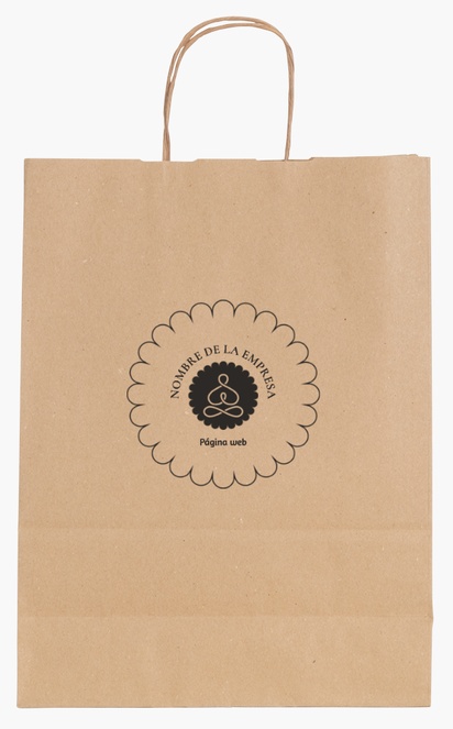 Vista previa del diseño de Galería de diseños de bolsas de papel de color liso, M (26 x 11 x 34.5 cm)