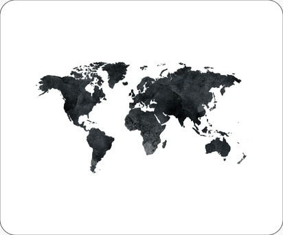 A watercolor world map white black design for Theme