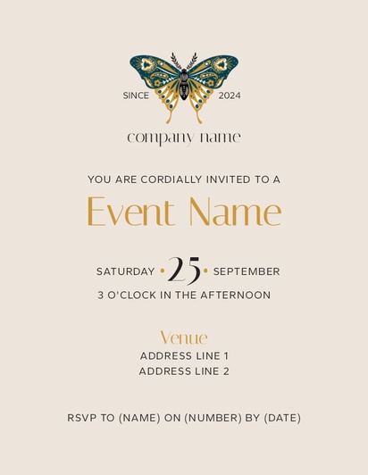 Design Preview for Custom Invitations: Designs, Examples and Ideas, Flat 10.7 x 13.9 cm