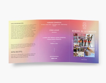 Vista previa del diseño de Galería de diseños de folletos plegados para baile y coreografía, Tríptico A4 (210 x 297 mm)