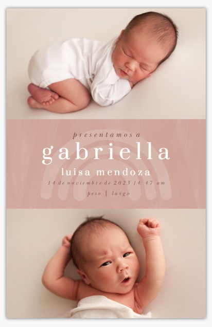 Un bebé boho diseño rosa para Arcoíris con 2 imágenes