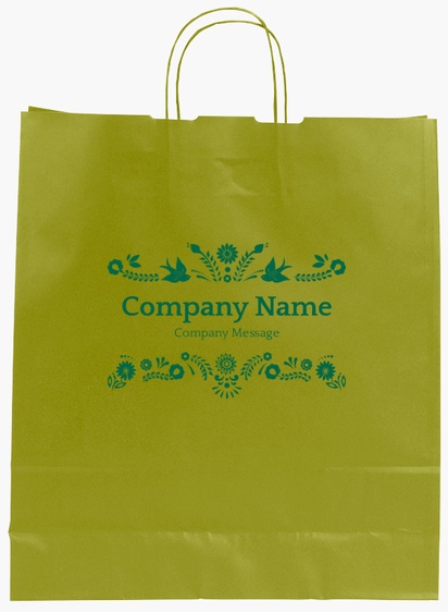 Design Preview for Design Gallery: Gift & Party Shops Single-Colour Paper Bags, L (36 x 12 x 41 cm)