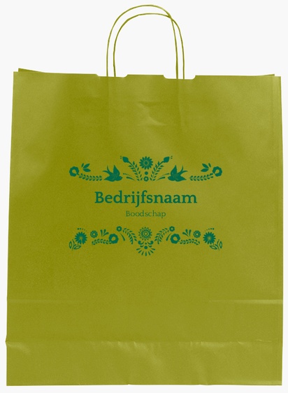 Voorvertoning ontwerp voor Ontwerpgalerij: Bloemen en planten Effen kleur papieren tassen, L (36 x 12 x 41 cm)