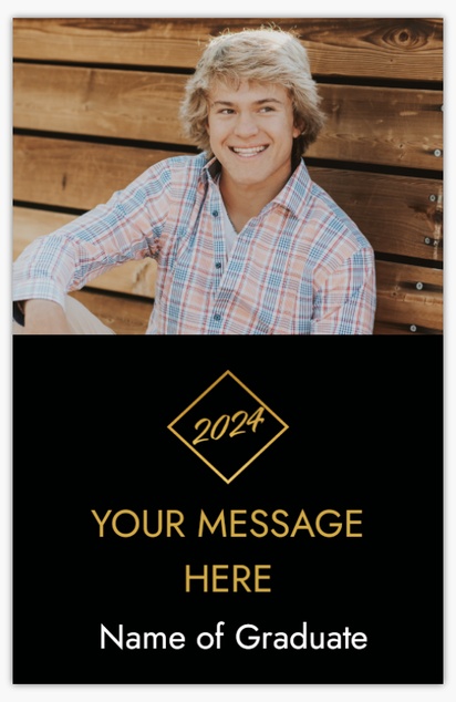 A 2019 1 picture black brown design for Graduation Announcements with 1 uploads
