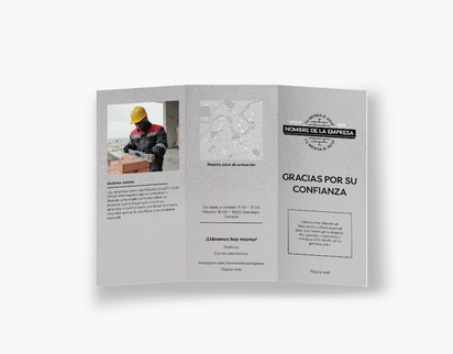 Vista previa del diseño de Galería de diseños de folletos plegados para albañilería y mampostería, Tríptico DL (99 x 210 mm)