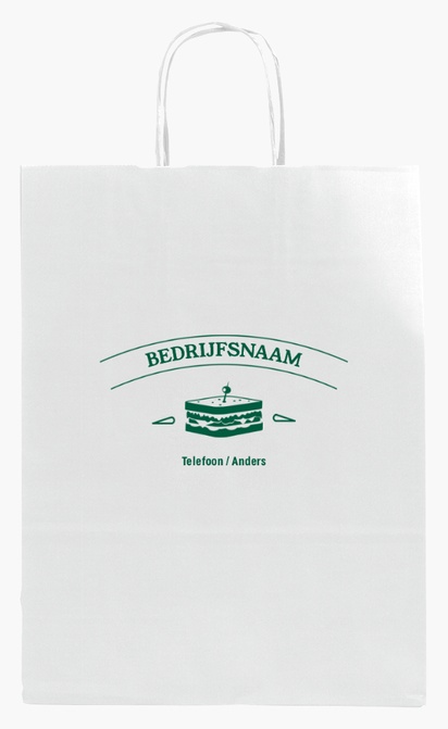 Voorvertoning ontwerp voor Ontwerpgalerij: Supermarkten Effen kleur papieren tassen, M (26 x 11 x 34.5 cm)